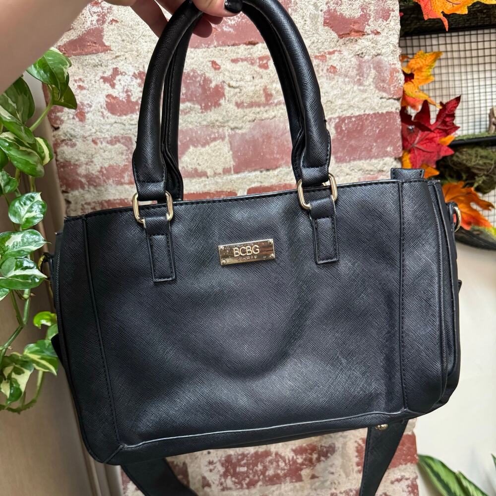 BCBG Paris Handbag with Gold Tone Hardware